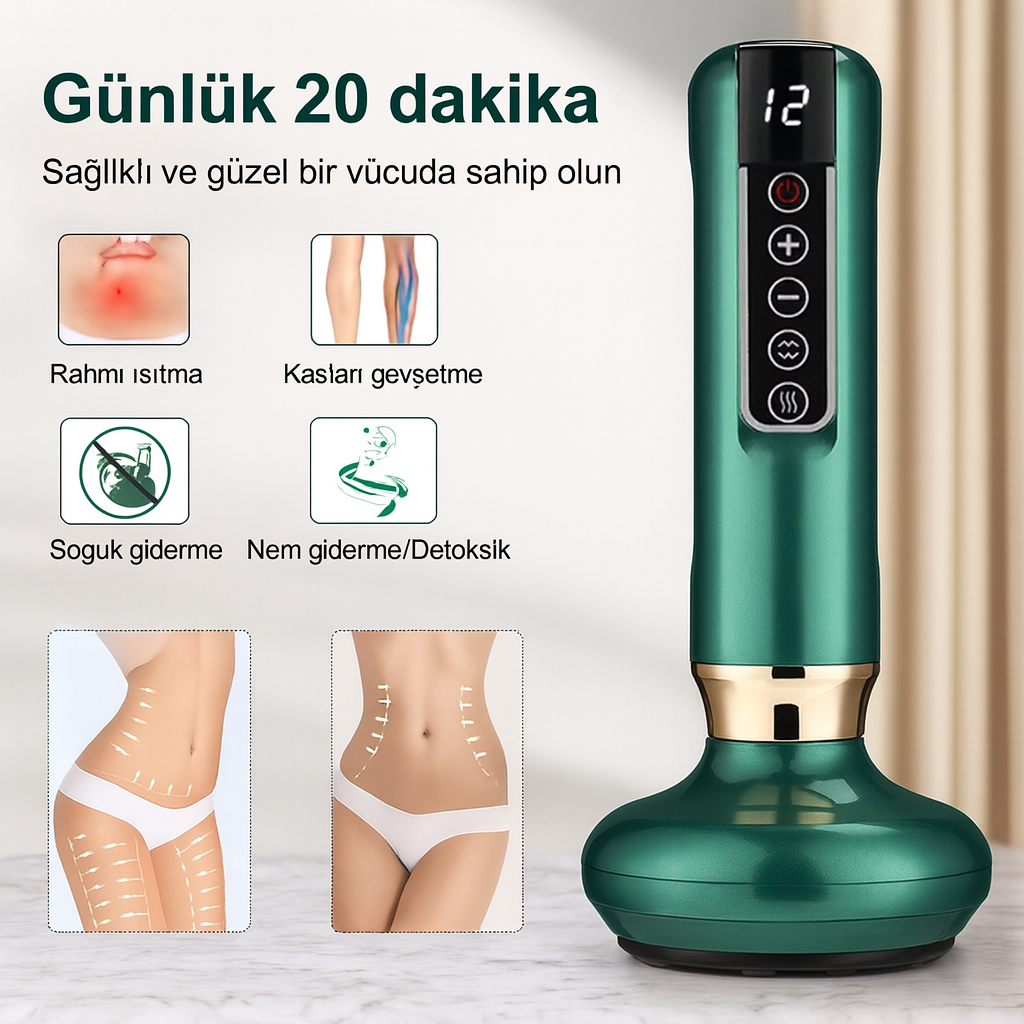 Novevara Isıtmalı Vakum Masaj Cihazı – 12 Kademe
