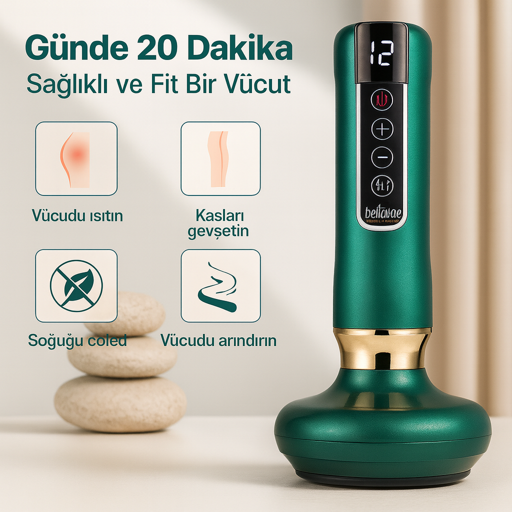 Novevara Isıtmalı Vakum Masaj Cihazı – 12 Kademe